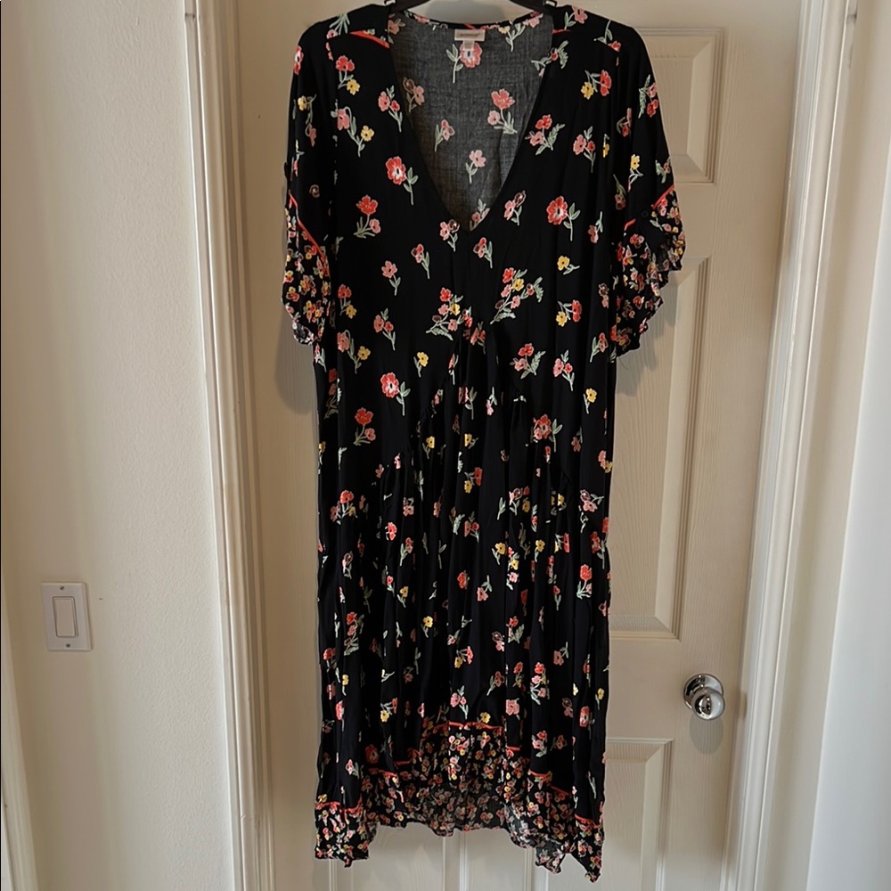 Avenue Floral Black Dress